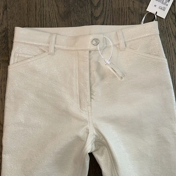 Courreges 5 pocket vinyl coated pants size 38 FR